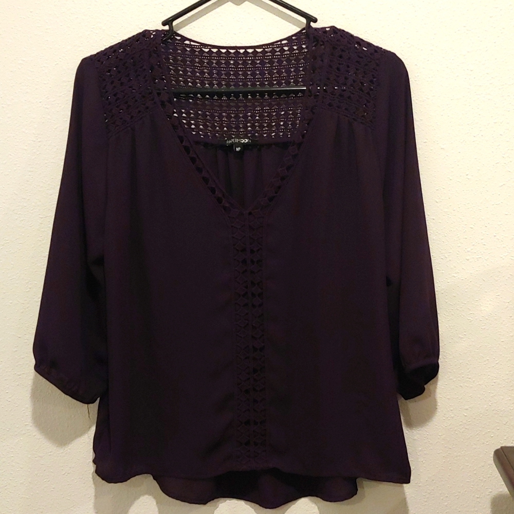 Eggplant Papermoon Brand Top Medium Petite